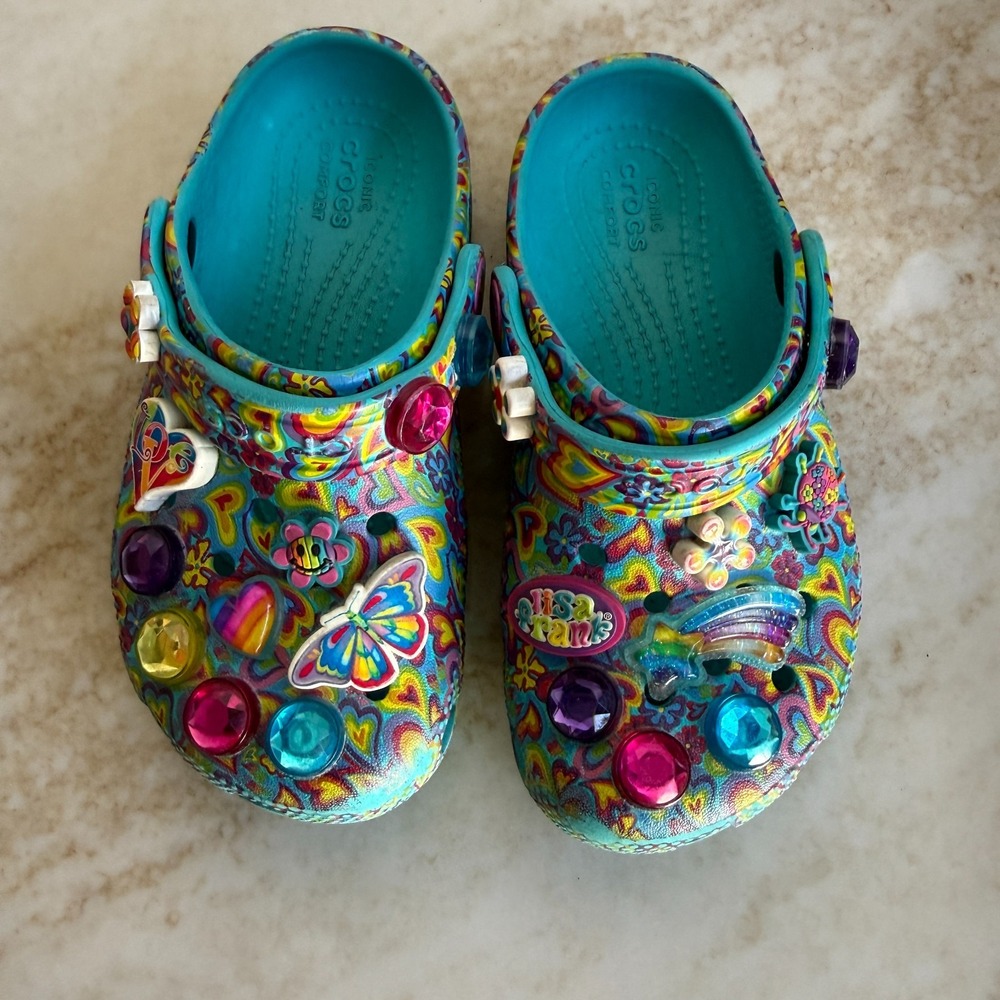 Crocs x Lisa Frank Classic Clogs Toddlers Multicolor Printed Comfortable Slip On